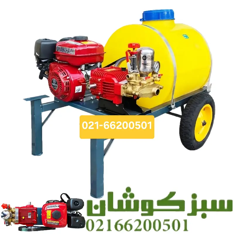 سمپاش فرغونی 100 لیتری یاماها YM220 با پمپ رینوپاوری 45 بار