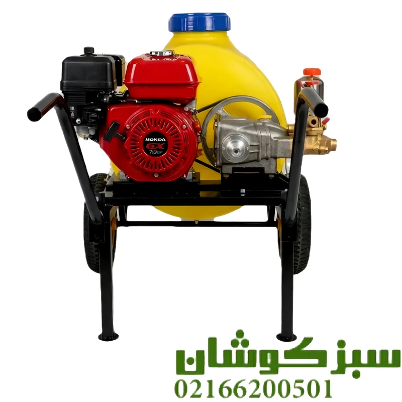 خرید سمپاش فرغونی 100 لیتری هوندا مدل GX200 با پمپ 45 بار